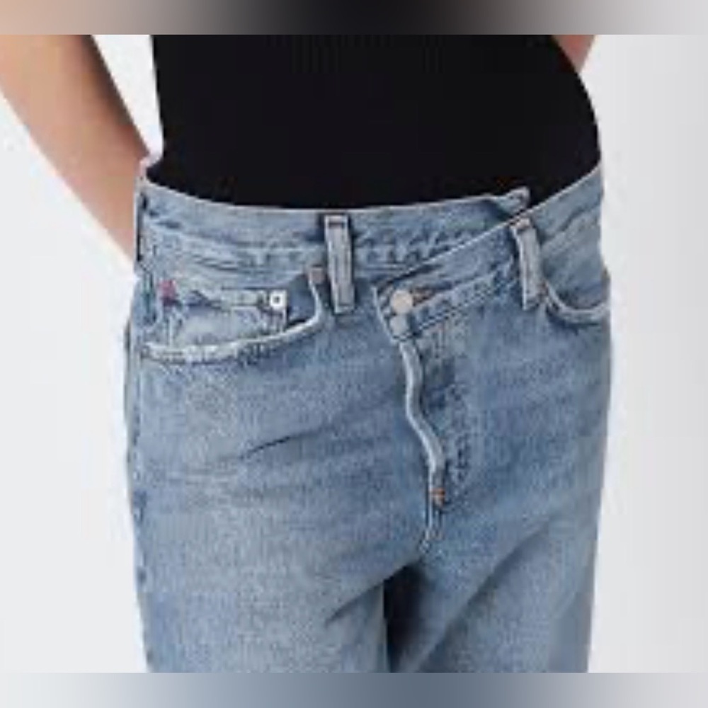 Agolde criss cross jeans size 27 crossover ripped design style